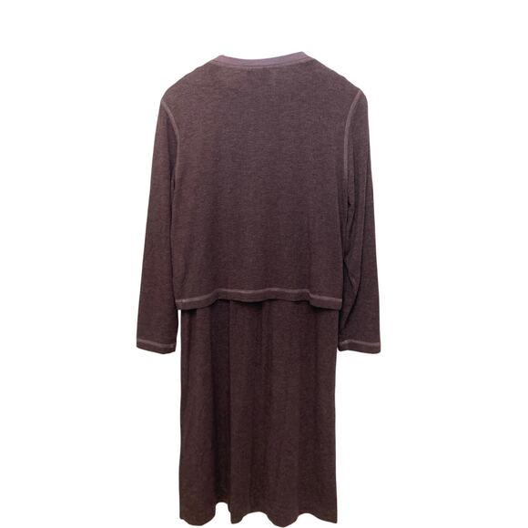 Vintage Y2K Carol Anderson Purple Grandmacore Cozy House Dress Cardigan Set - Picture 2 of 10